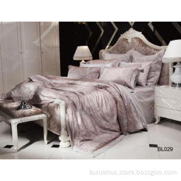 Summer Comfort Luxury Bright Silk Cotton Luxury Bed Sets Fo